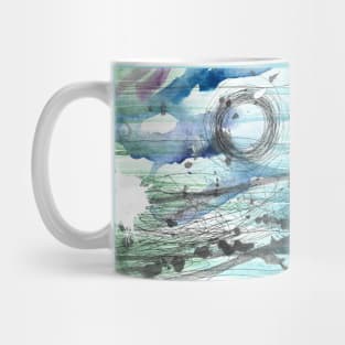 Abstraction "White sunset at the black rock" Mug